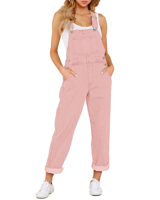StrapCore Overalls for Women's Adjustable Strap Baggy Denim Bib Jumpsuit Essential Retro Loose Fit Jean Pant